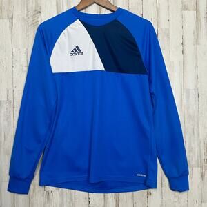 NWOT Adidas Assita 17 Goalkeeper Jersey Youth XL Blue White Long Sleeve Padded